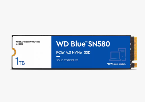 תמונה של דיסק פנימי WD Blue SN580 1TB Nvme Gen4 2280 Up to 4150MB/s