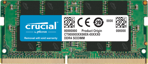 Picture of זכרון לנייד Crucial 32GB 3200Mhz DDR4 CL22 SODIM