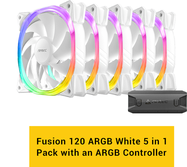 Picture of מאוררים למארז Antec Fusion 120mm ARGB 5 PACK Fan And Conntroller