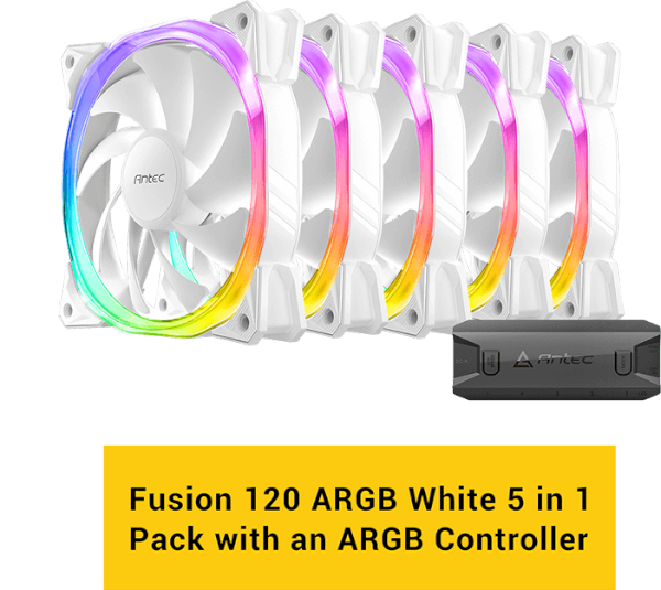 תמונה של מאוררים למארז Antec Fusion 120mm ARGB 5 PACK Fan And Conntroller