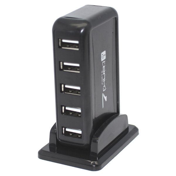 תמונה של מפצל 7 PORT USB 2.0 אקטיבי כולל חיבור מתח