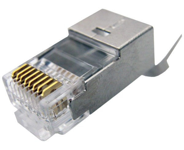 Picture of תקע זכר מסוכך לכבלי רשת FTP male Connector RJ-45 Cat 7