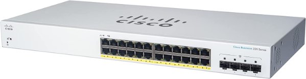 תמונה של מתג מנוהל Cisco CB220 24P Port 1GB+4XSFP