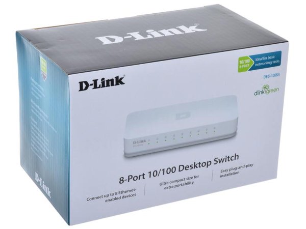 תמונה של סוויץ' 10/100 D-LINK DES-1008C/A1A 8 Port SOHO Switch