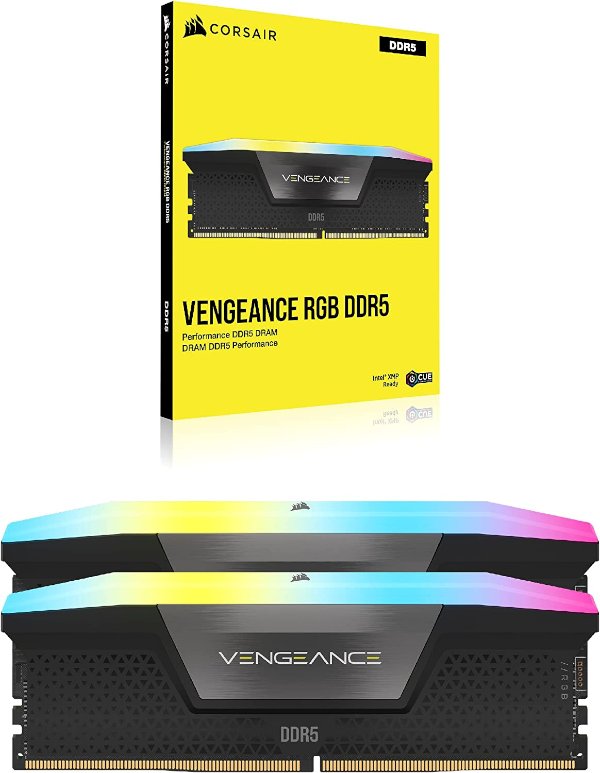 תמונה של ז. לנייח CORSAIR VENGEANCE RGB 48GB 2x24GB DDR5 6000MHz C36