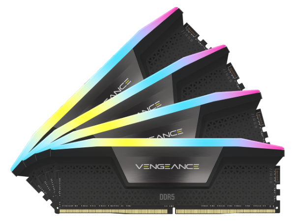 Picture of ז. לנייח CORSAIR VENGEANCE RGB 64GB 4x16GB DDR5 6200MHz C32