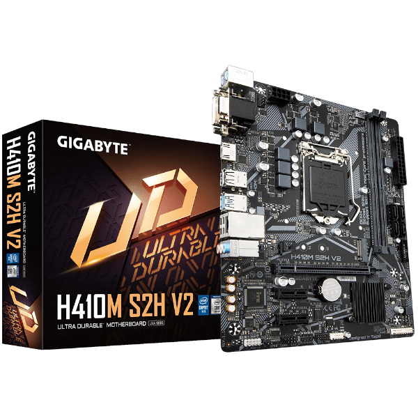 תמונה של לוח דור 10 Gigabyte H410M S2H V2 1.7 M-Atx VGA DVI HDMI LGA1200