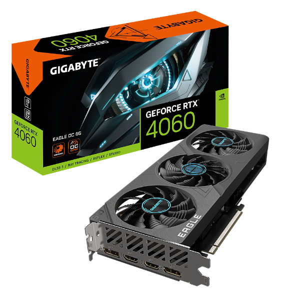 תמונה של כרטיס מסך Gigabyte RTX 4060 EAGLE OC 8GB DP HDMI