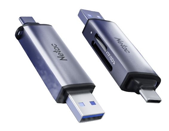 Picture of קורא כרטיסים Netac Card READER WK13 USB3.0+TYPE-C Msd/SD