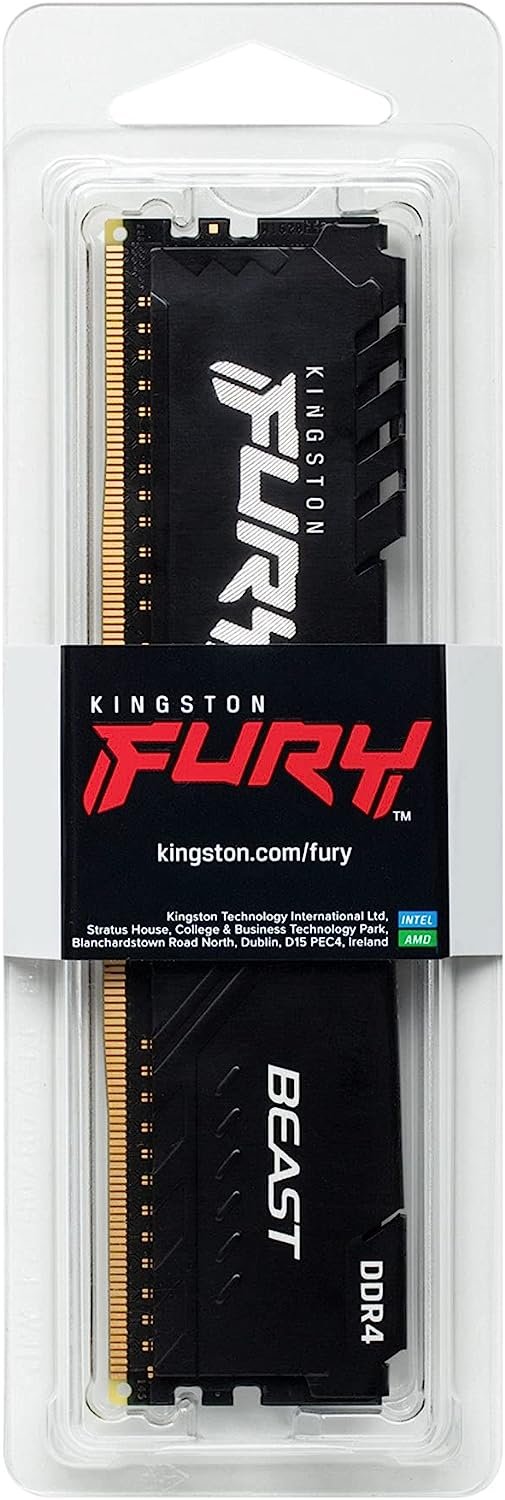 תמונה של זכרון לנייח Kingston Fury Beast DDR4 16GB 3200Mhz C16