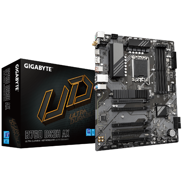 Picture of לוח אם אינטל Gigabyte B760 DS3H AX DDR5 ATX DP HDMI LGA1700 WIFI6