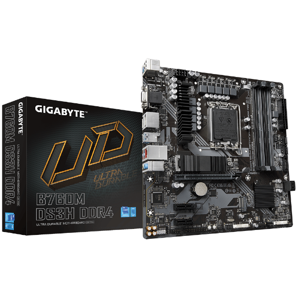 תמונה של לוח Gigabyte B760M DS3H DDR4 LGA1700 MultiviewX4 Micro-Atx