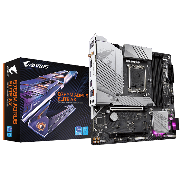 Picture of לוח Gigabyte B760M AORUS ELITE AX DDR5 Micro-ATX WIFI