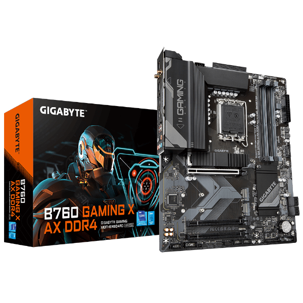 תמונה של לוח Gigabyte B760 GAMING X AX DDR4 WIFI 6E BT PCIE 4.0 ATX REV1.2