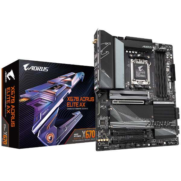 תמונה של לוח Gigabyte X670 Aorus Elite AX 1.2 ATX AM5 DDR5 WIFI 6E BT5.2