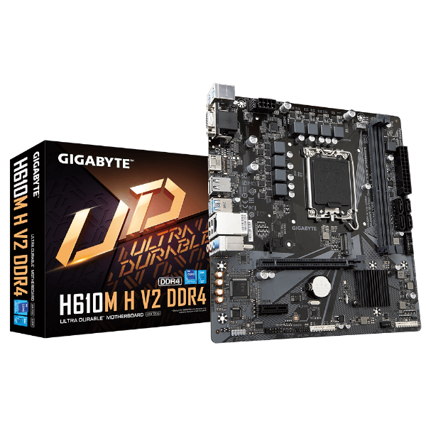 Picture of לוח לאינטל דור 12 Gigabyte H610M H DDR4 V2 REV1.0 VGA HDMI