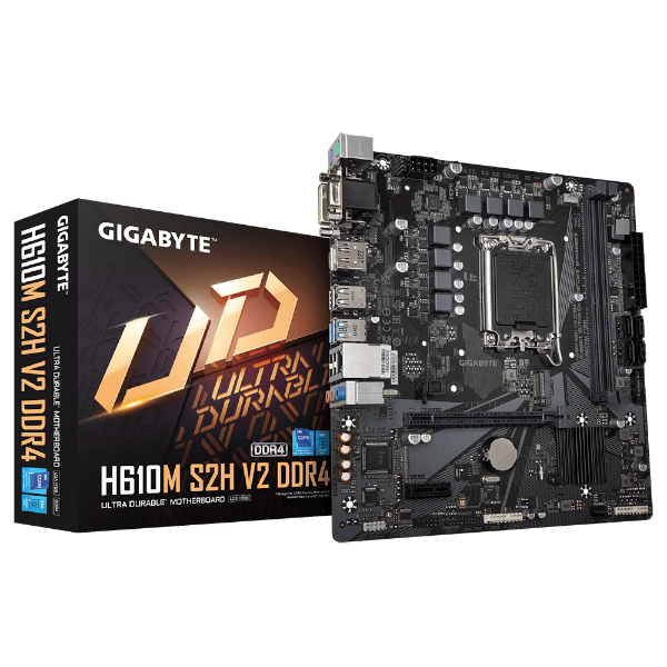 תמונה של לוח למעבדי אינטל Gigabyte H610M S2H V2 Micro-ATX VGA DVI DP HDMI