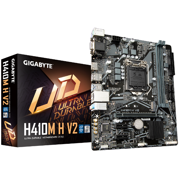 תמונה של לוח אם אינטל דור 10 Gigabyte H410M H V2 1.7 Micro-ATX LGA1200