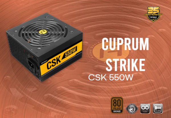 תמונה של ספק כוח ANTEC CSK 550W 80 Plus Bronze Non Modular120mm Fan Atx