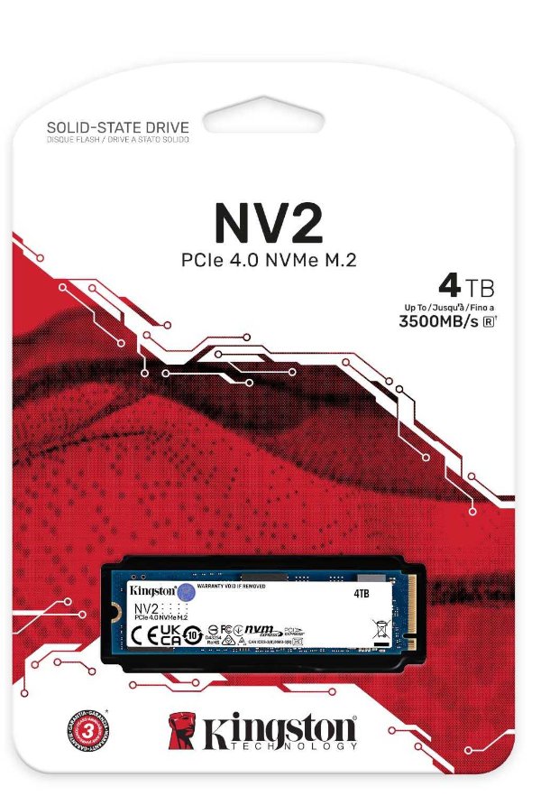 Picture of דיסק פנימי Kingston NV2 4TB NVME GEN 4.0 4X4 M.2 2280