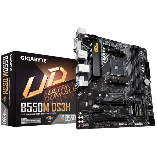 תמונה של לוח אם למעבדי Gigabyte B550M DS3H 1.7 DDR4 Micro-Atx For AMD AM4