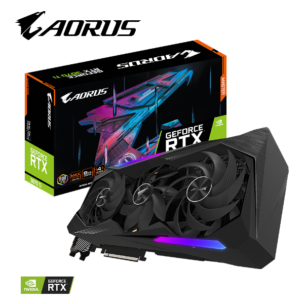 תמונה של כרטיס מסך Gigabyte RTX3070 Ti AORUS MASTER PCIEX16 4.0 8GB
