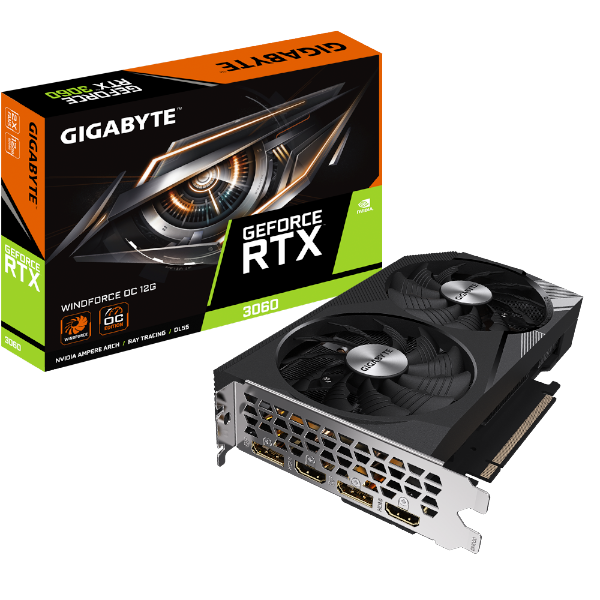 תמונה של כרטיס מסך OC 12GB Rev 2.0  Gigabyte RTX 3060 Windforce 2