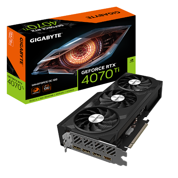 תמונה של כרטיס מסך Gigabyte RTX 4070 Ti 12GB WindForce OC