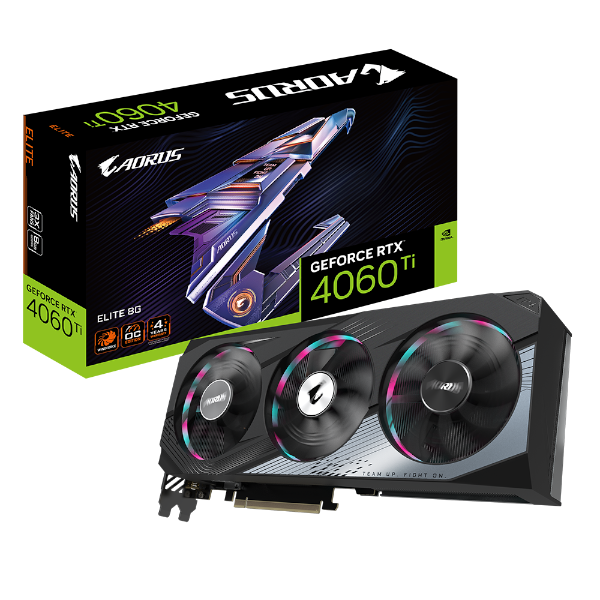 תמונה של כרטיס מסך Gigabyte RTX 4060 Ti AORUS ELITE 8GB 1XHDMI 3XDP