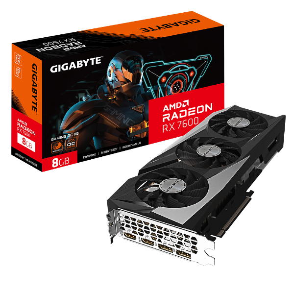 תמונה של כרטיס מסך Gigabyte RADEON RX 7600 Gaming OC 8GB